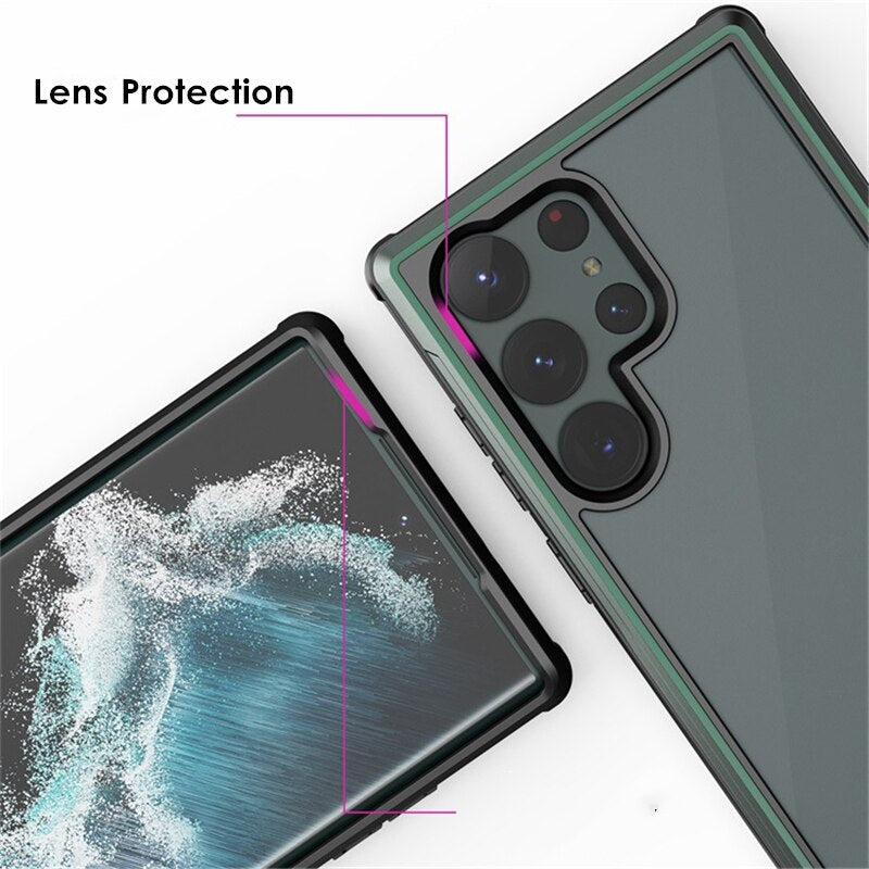 Transparent Aluminium Case For Samsung Galaxy S23 Series - S23 Ultra Case