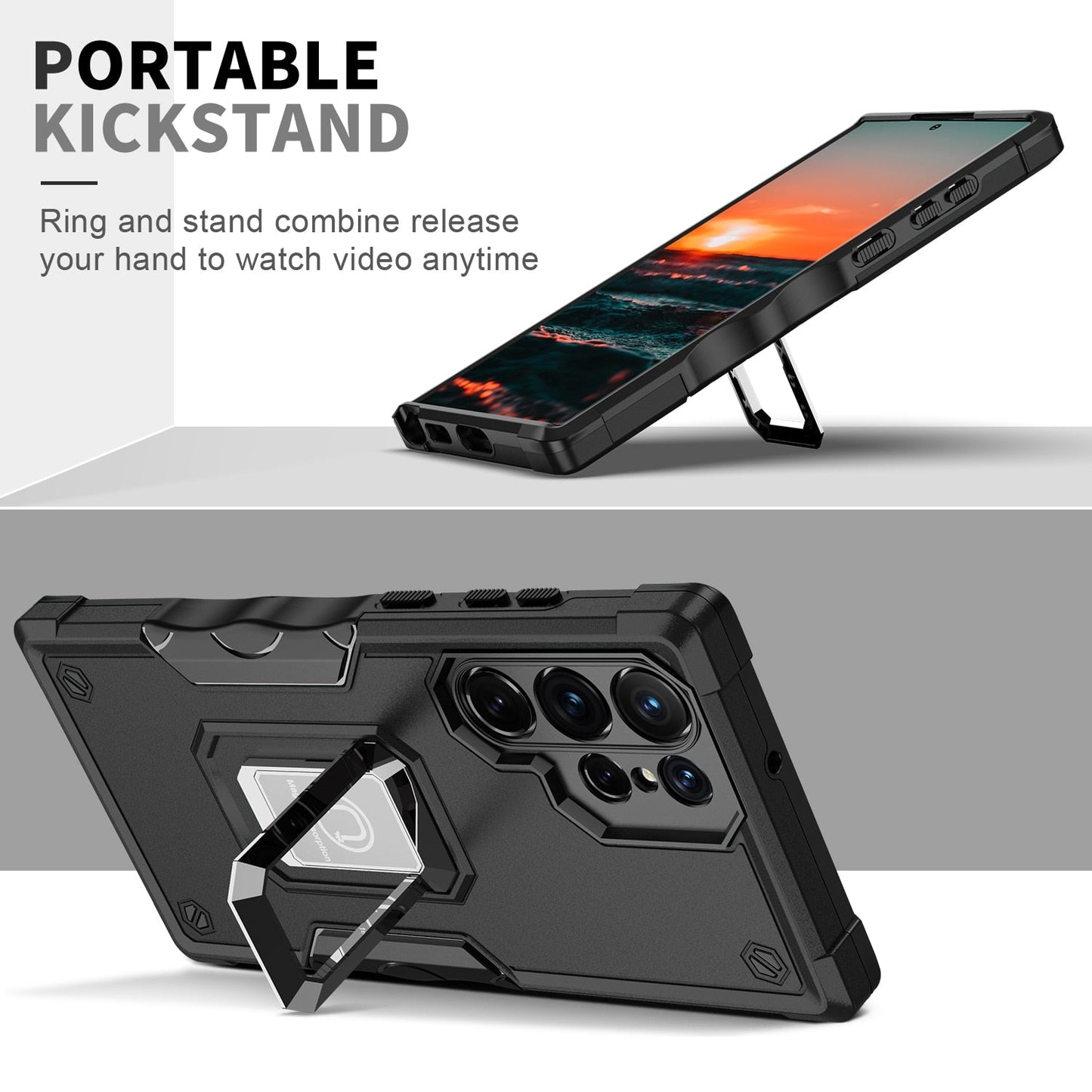Anti-Drop Case with Ring Holder for Samsung Galaxy S23 Series - Caubade