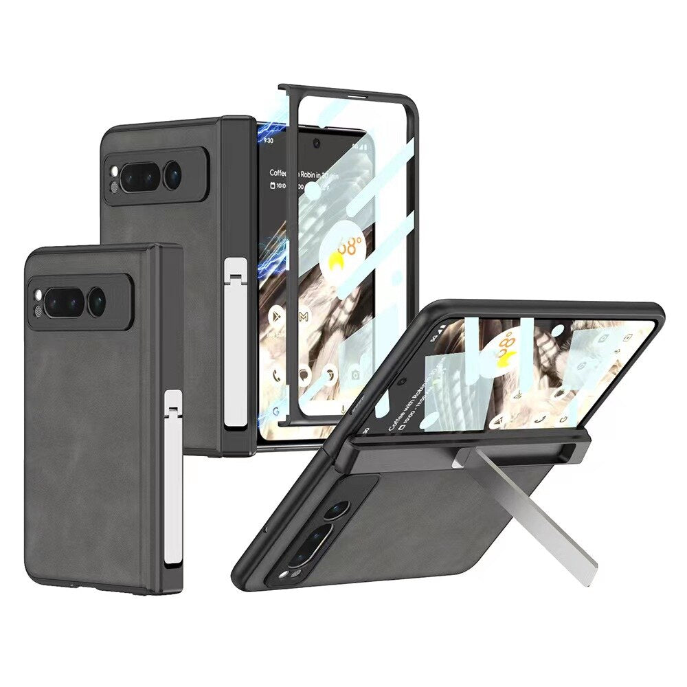 Leather magnet Cover With Bulit-in Screen protector for Google Pixel Fold - The Pixel Store