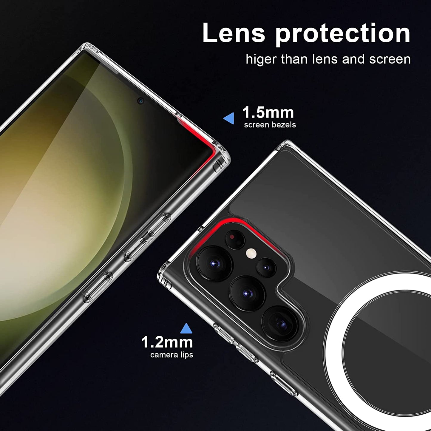 Clear Magnetic Shockproof Case for Samsung Galaxy S23 Series - Caubade