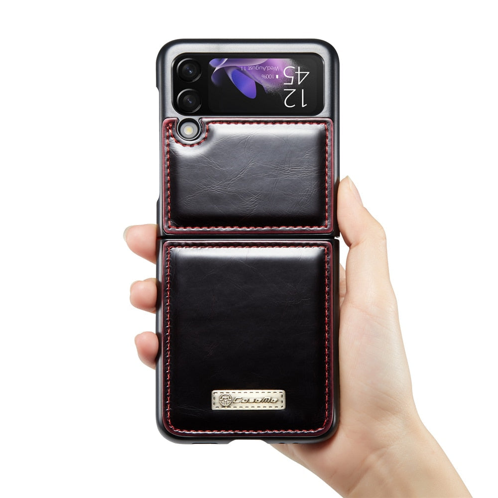 Vintage Leather Cover For Z FLIP 4 - Galaxy Z Flip 4 Case