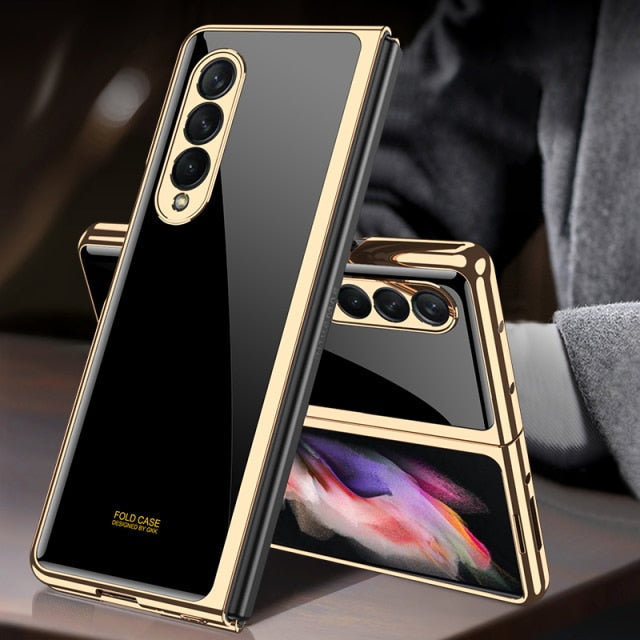 Luxury Tempered Glass Case For Galaxy Z FOLD 4