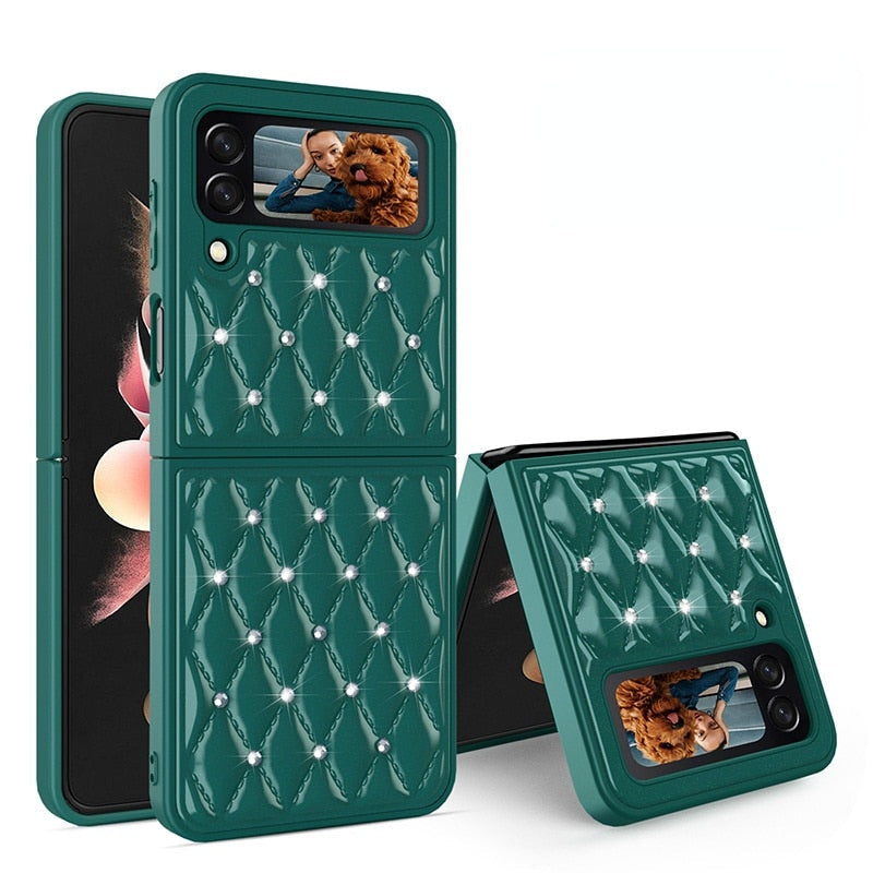 Creative Electroplating Diamond Protective Cover For Samsung Galaxy Z Flip 4 - Galaxy Z Flip 4 Case