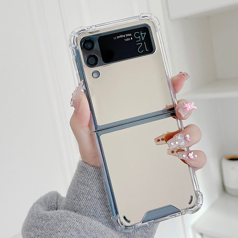 Shockproof Mirror Phone Case For Samsung Galaxy Z FLIP 4 5G - Galaxy Z Flip 4 Case