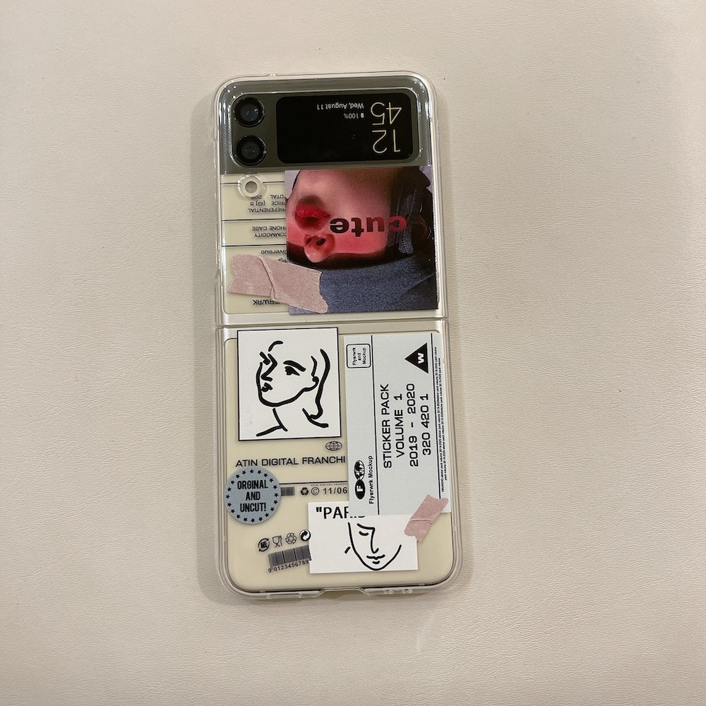 Print Tags Case for Samsung Galaxy Z Flip 4 - Galaxy Z Flip 4 Case