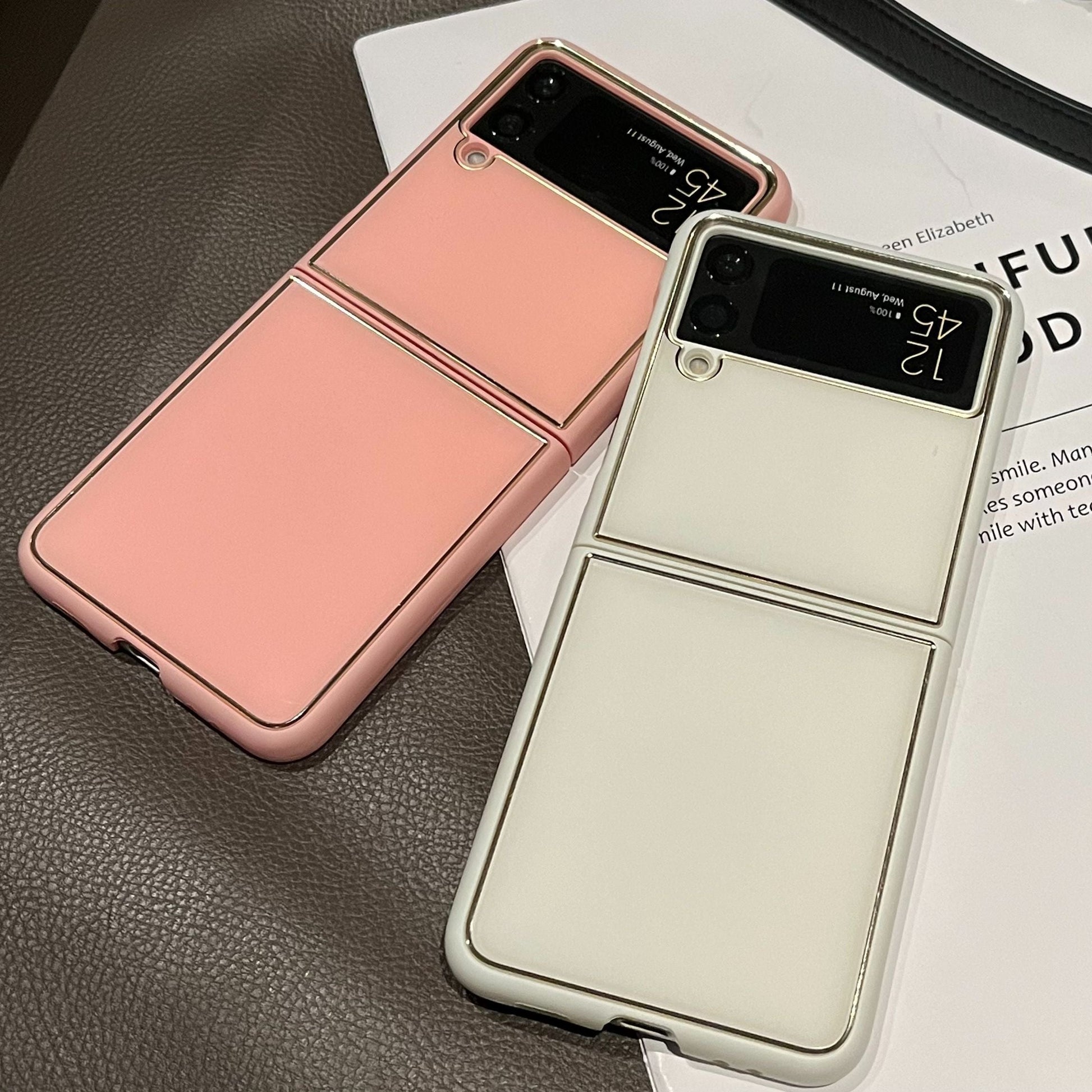 Plating Acrylic Phone Cover For Galaxy Z Flip 4 5G - Galaxy Z Flip 4 Case