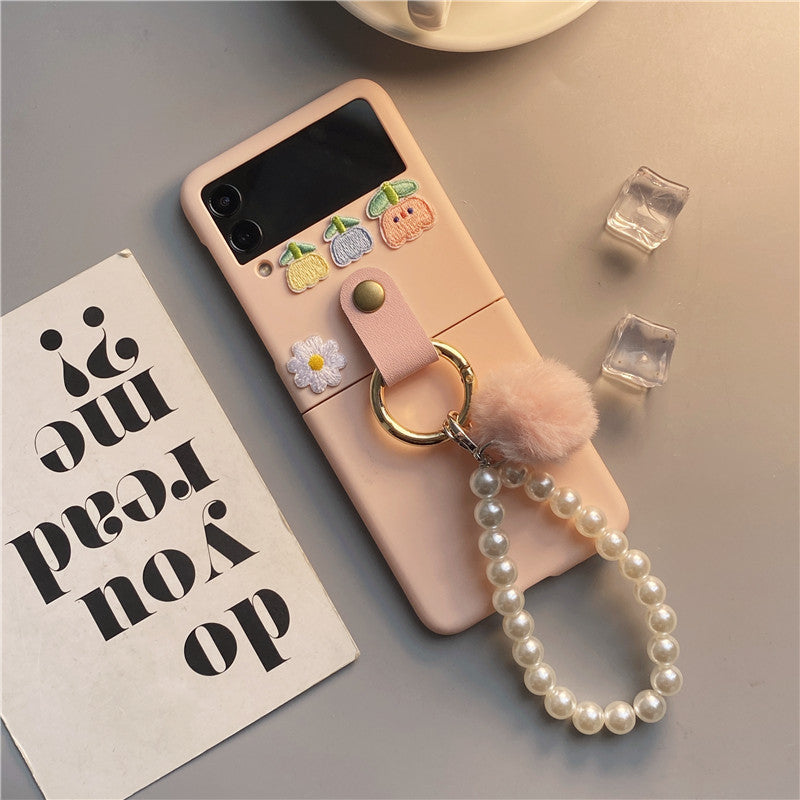 Pink Flower Case For Galaxy Z Flip 4 5G - Galaxy Z Flip 4 Case
