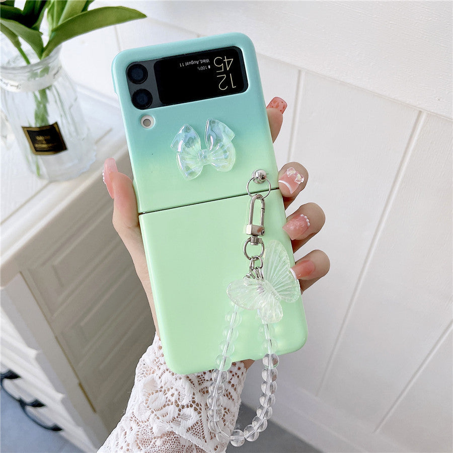 Cute Butterfly Bracelet Case for Samsung Galaxy Z Flip 4 - Galaxy Z Flip 4 Case
