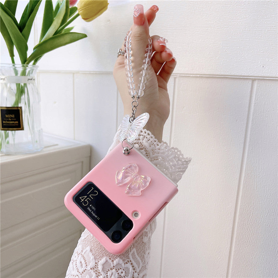 Cute Butterfly Bracelet Case for Samsung Galaxy Z Flip 4 - Galaxy Z Flip 4 Case