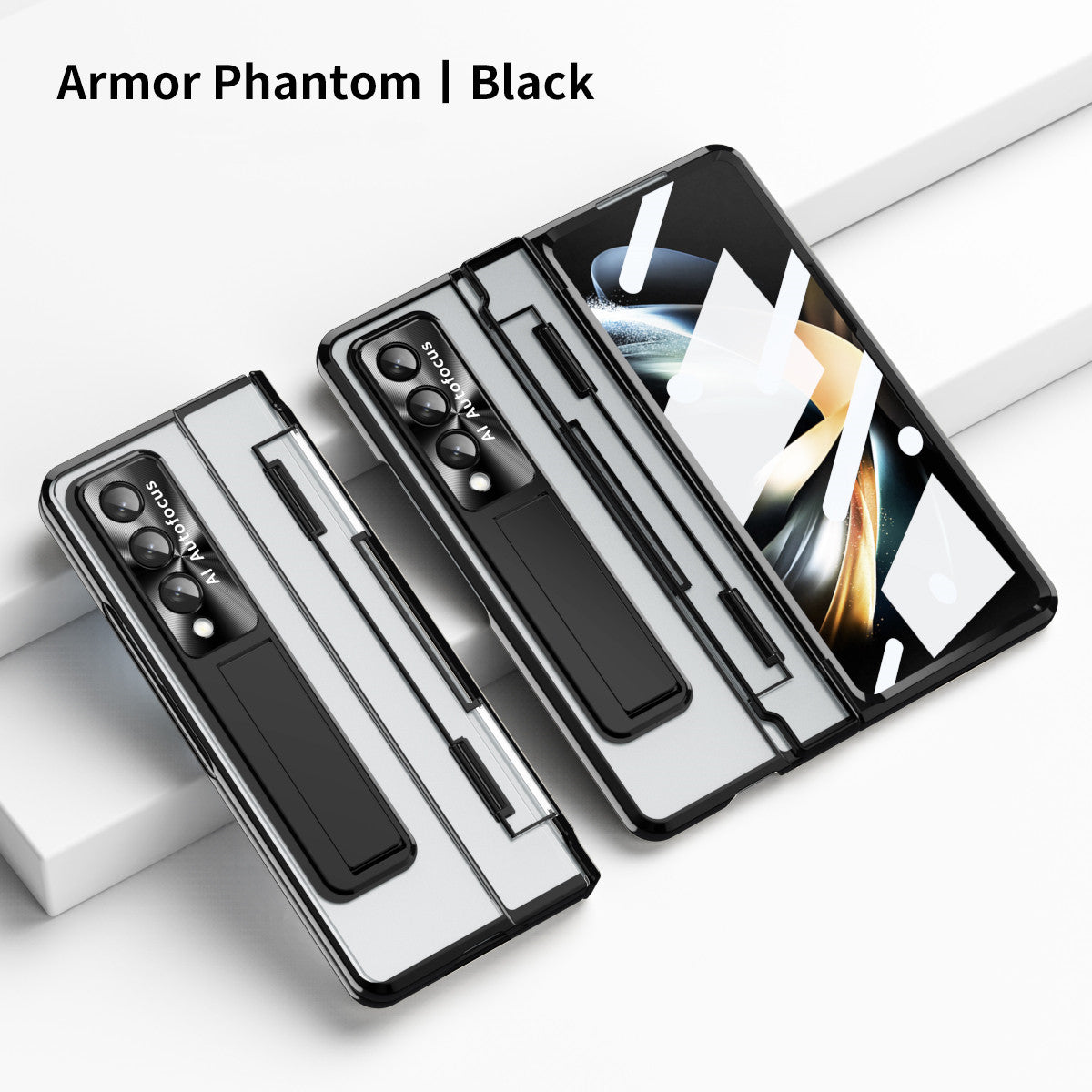 Armor Magnetic Case With Hinge Protection & Bracket For Samsung Galaxy Z Fold 5