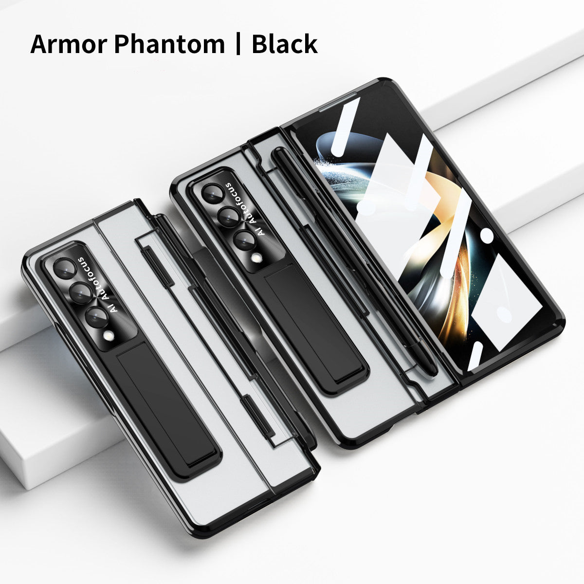 Armor Magnetic Case With Hinge Protection & Bracket For Samsung Galaxy Z Fold 5