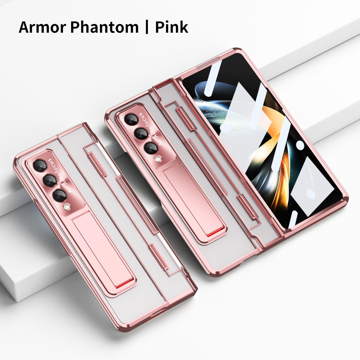 Armor Magnetic Case With Hinge Protection & Bracket For Samsung Galaxy Z Fold 5