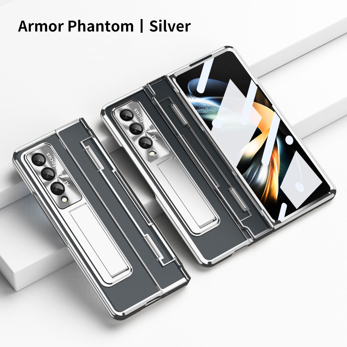 Armor Magnetic Case With Hinge Protection & Bracket For Samsung Galaxy Z Fold 5