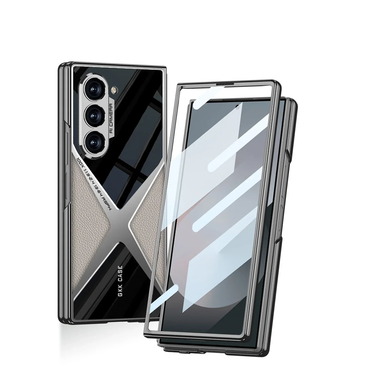 Luxury Leather Case with Camera Protection For Samsung Galaxy Z Fold 6