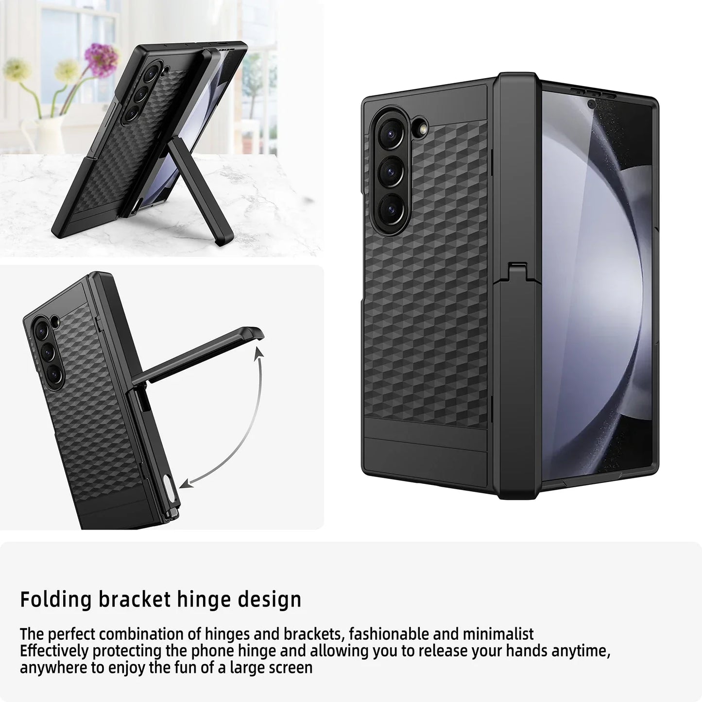 Full Protection Case with Invisible Bracket For Samsung Galaxy Z Fold 6