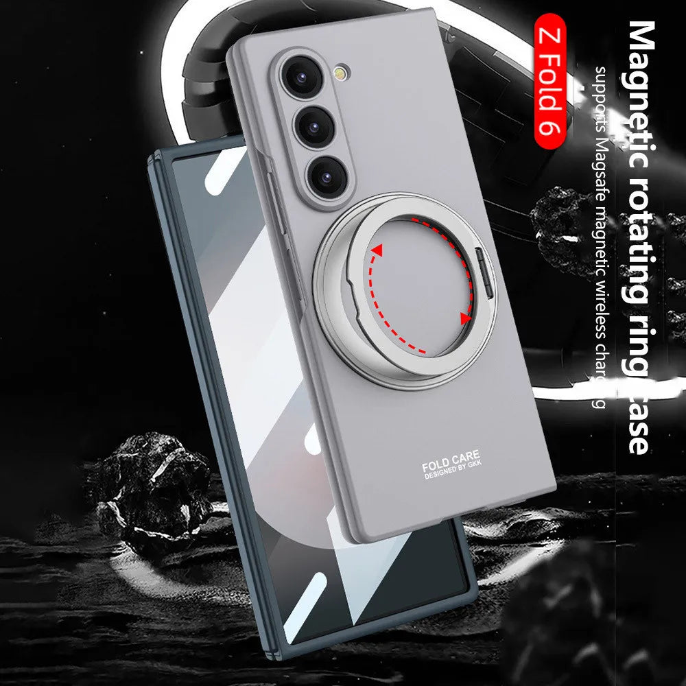 Full Protection Case with Magnetic Ring Stand For Samsung Z Fold 6