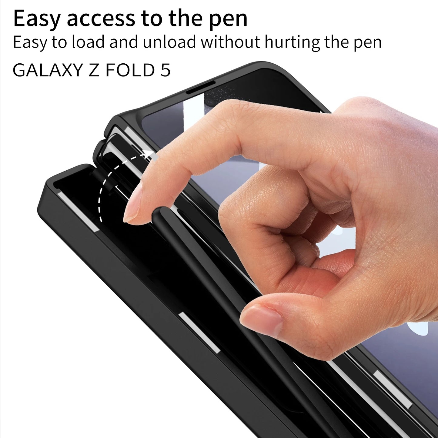 Full Protection Case with Pen Holder & Stand for Galaxy Z Fold 5