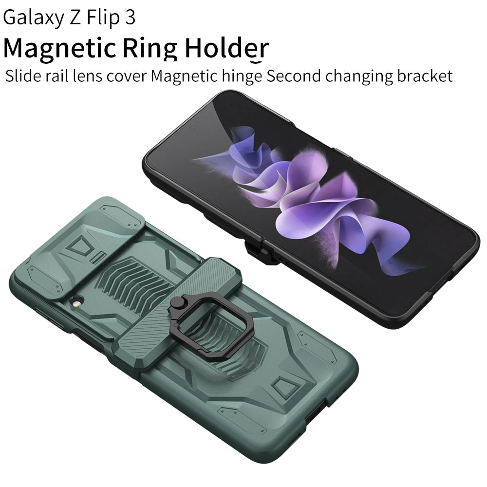 Magnetic Armor Case with Camera Protection For Samsung Galaxy Z Flip 4 - Galaxy Z Flip 4 Case