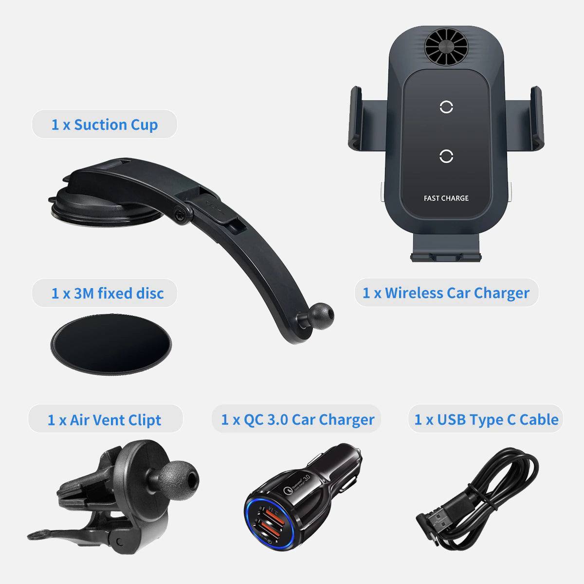 CAR WIRELESS CHARGER FAST CHARGING AUTO CLAMPING MOUNT FOR Z FLIP SERIES - Galaxy Z Flip 4 Case