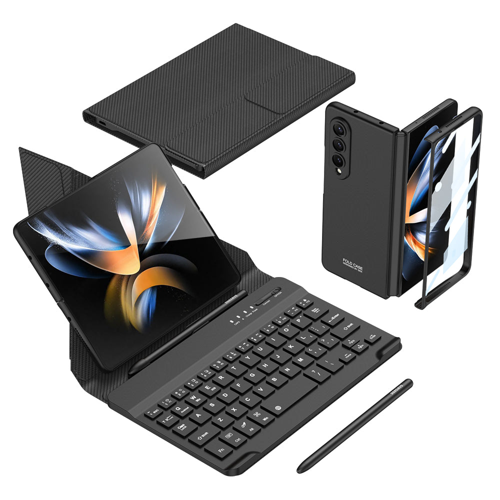 4-In-1 Wireless keyboard & Leather Magnetic Flip Case