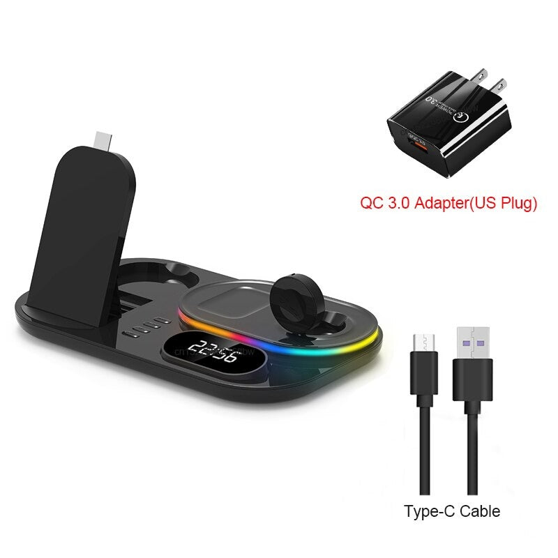 3 in 1 Fast Wireless Charger Station For Samsung Galaxy Z Fold 4
