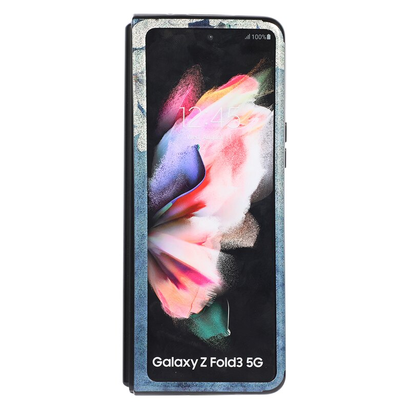 Glitter Powders Retro Flowers Phone Case For Samsung Galaxy Z Fold 4