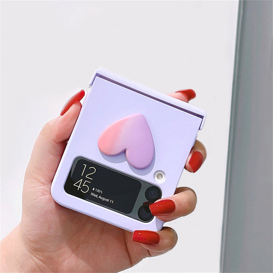 Cute 3D Gradient Heart Case for Samsung Galaxy Z Flip 4 - Galaxy Z Flip 4 Case