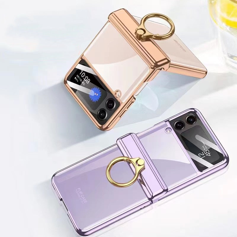 Plating transparent Case for Samsung Galaxy Z Flip 4 - Galaxy Z Flip 4 Case