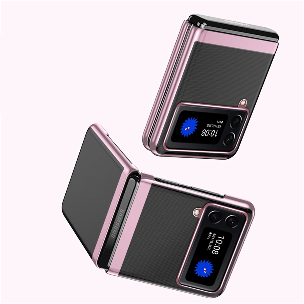 Luxury Ultra-thin Plating Transparent Case For Samsung Galaxy Z Flip 4 - Galaxy Z Flip 4 Case