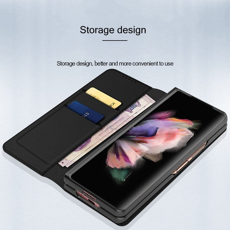 Magnetic Flip Stand Leather Case for Samsung Galaxy Z Fold 4