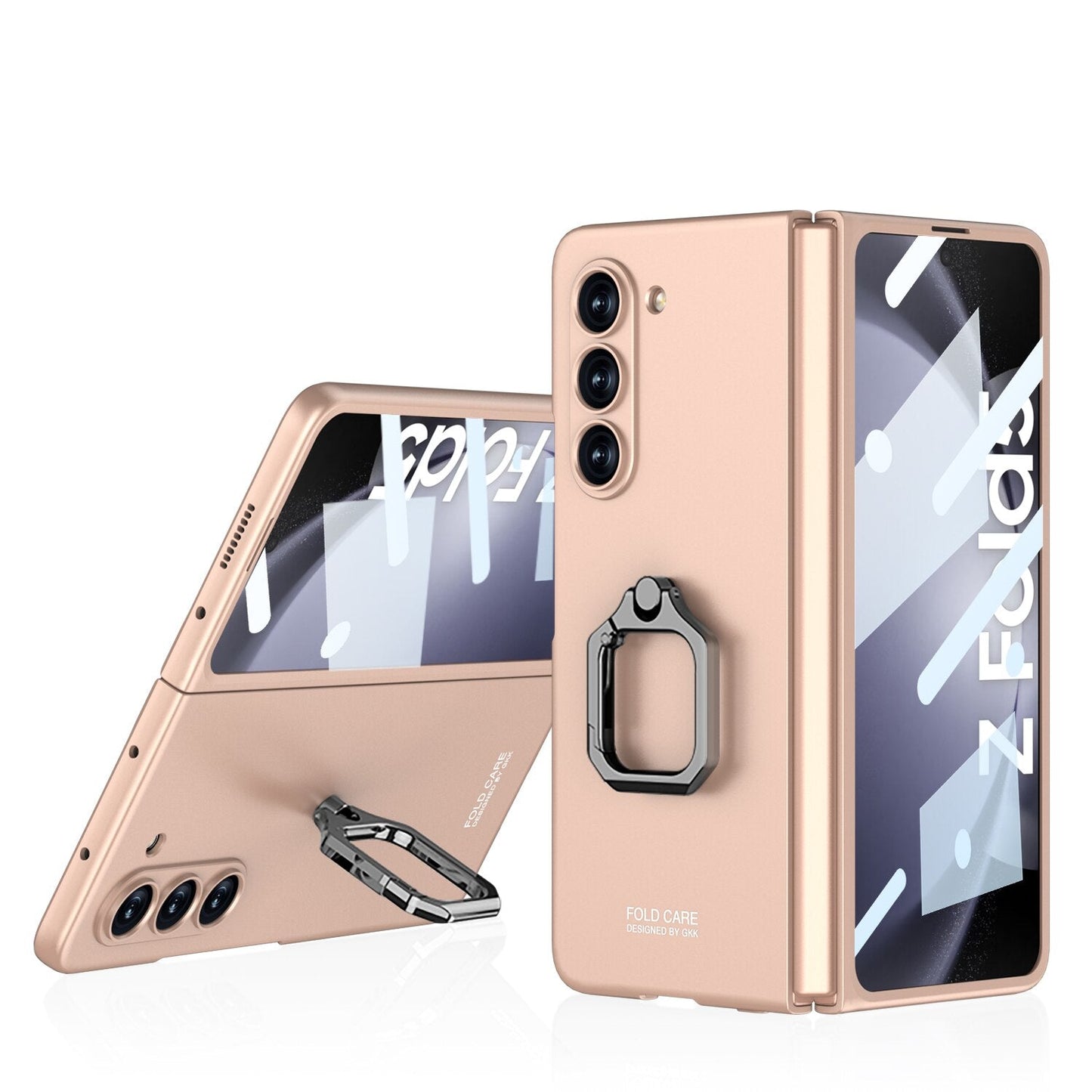 Ultra Thin Matte Case with Ring Bracket For Samsung Galaxy Z Fold 5