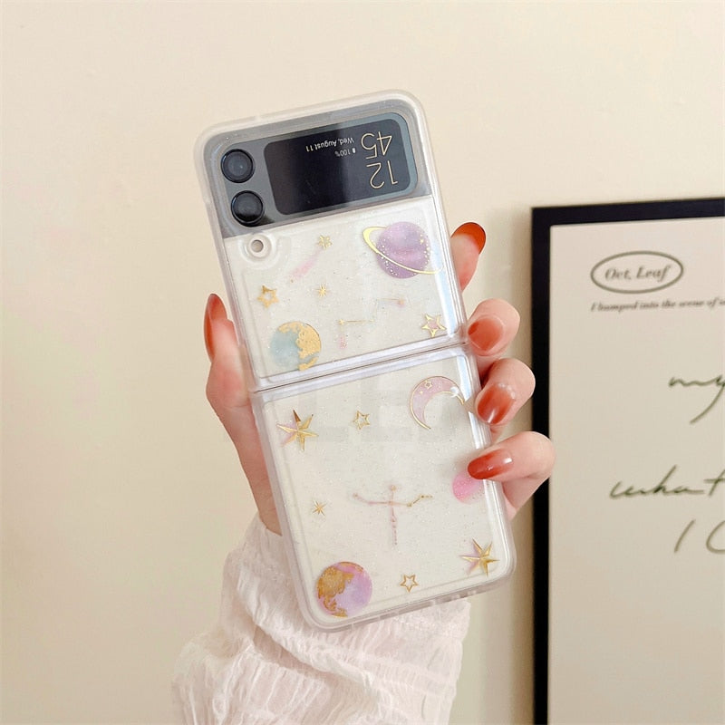 Cute 3D Stars Case For Samsung Galaxy Z Flip 4 - Galaxy Z Flip 4 Case