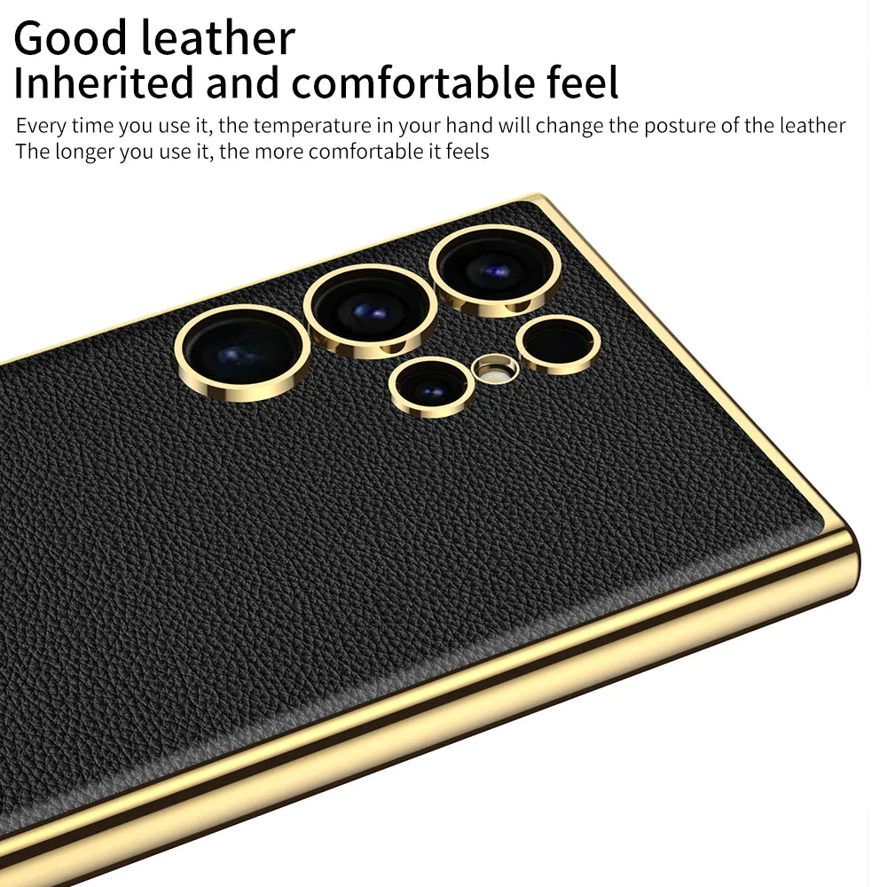 Luxury Leather Shockproof Case For Samsung Galaxy S24 Series