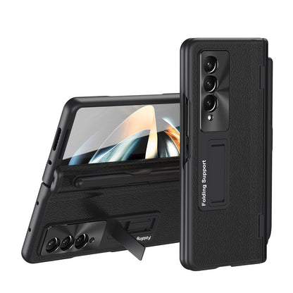 Leather Case With Touch Pen & Stand For Samsung Galaxy Z Fold 4