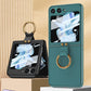 Leather Ring Case For Samsung Galaxy Z Flip 5