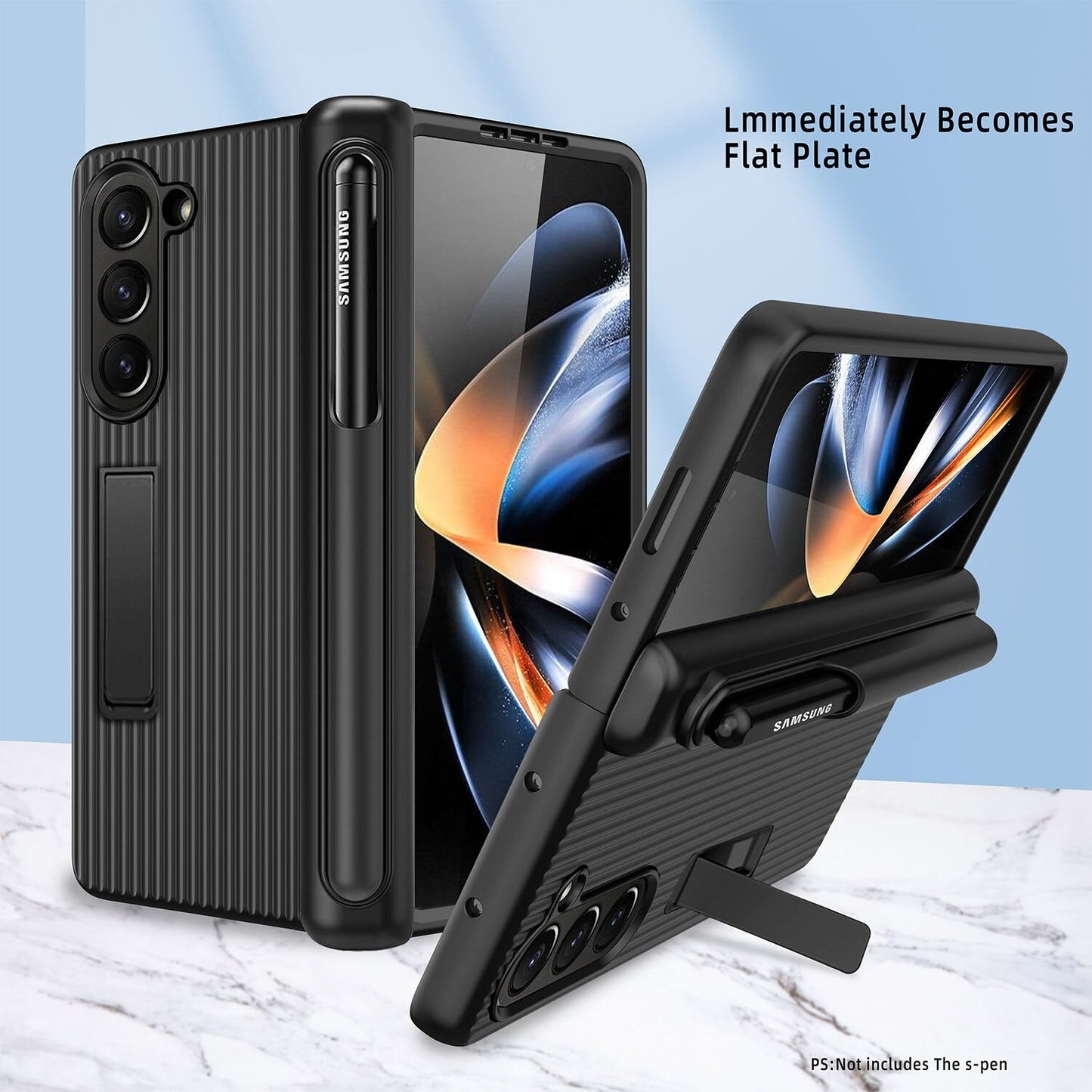 Shockproof Case with Screen Protective & S Pen Holder For Samsung Galaxy Z Fold 5