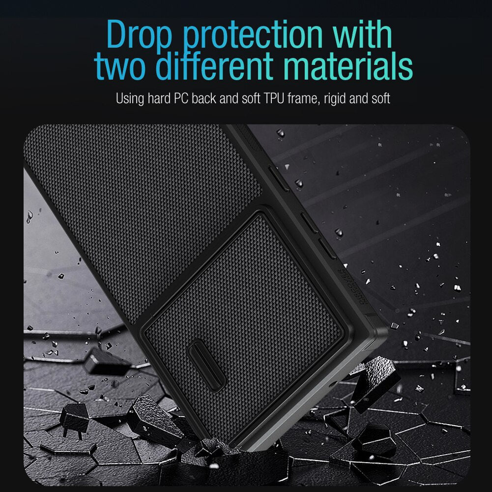 Textured Nylon Fiber Slide Case For Samsung Galaxy S23 Ultra - S23 Ultra Case