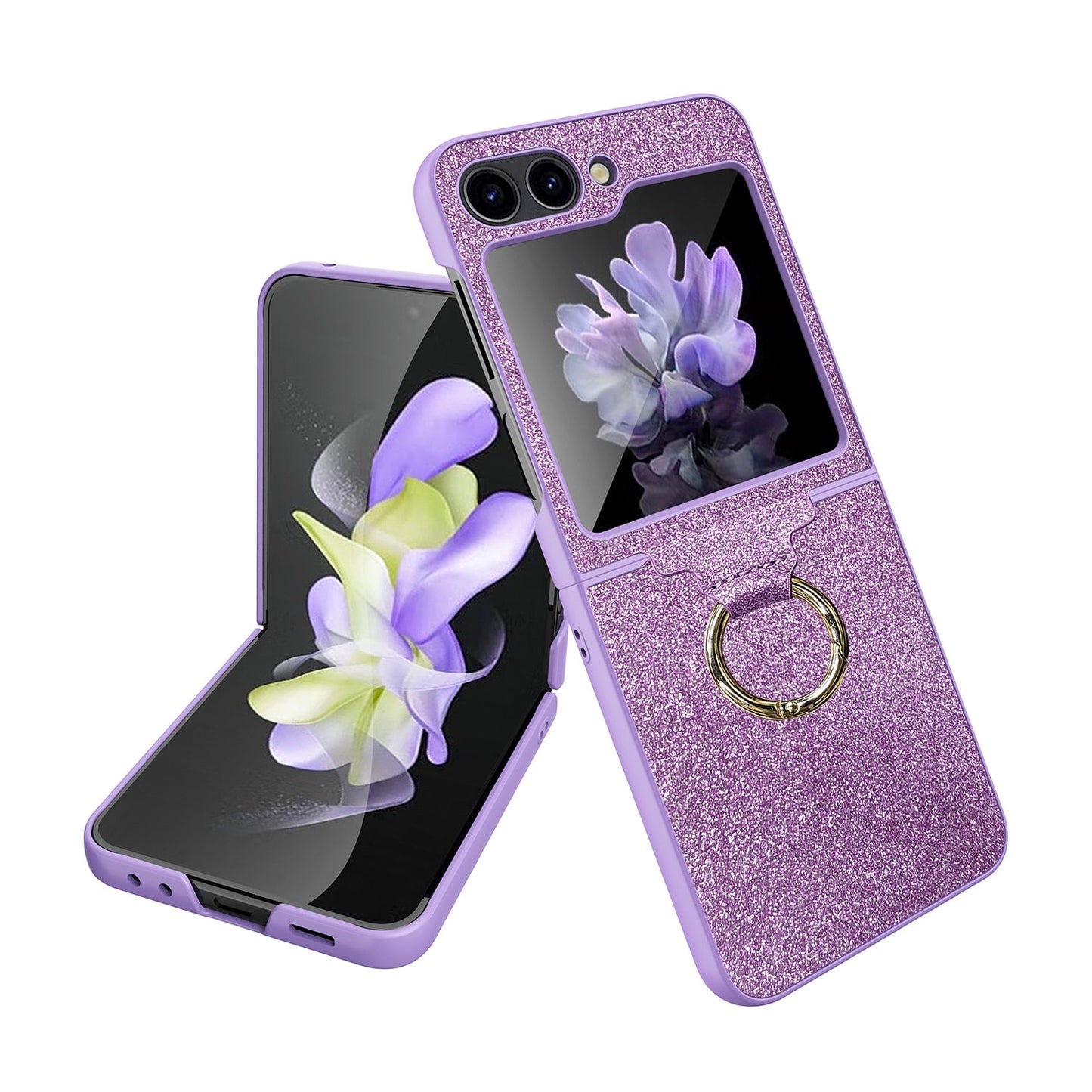 Luxury Colorful Case with Ring Bracket For Galaxy Z Flip 5