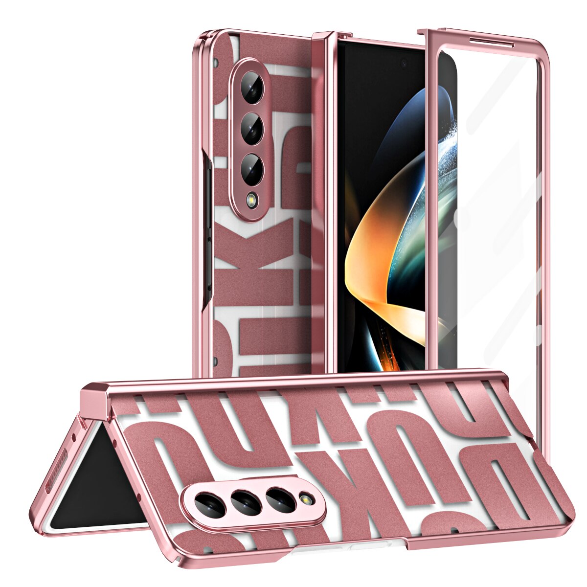 Luxury Transparent Plating Case For Samsung Galaxy Z Fold 5