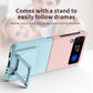 Contrasting Colors Case with Invisible Bracket For Samsung Galaxy Z Flip 4 - Galaxy Z Flip 4 Case