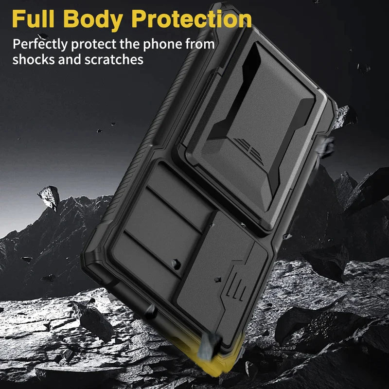 Shockproof Case with Card Holder For Galaxy S24 Series