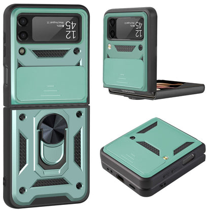 Magnetic Shockproof Case with Camera Cover For Samsung Galaxy Z Flip 4 - Galaxy Z Flip 4 Case