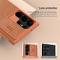 Leather Flip Case with Slide Camera Protection For Samsung Galaxy S23 Series - Caubade