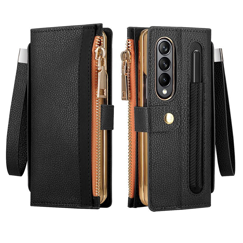 360 Full Cover Protection Leather Wallet Case For Samsung Galaxy Z Fold 4