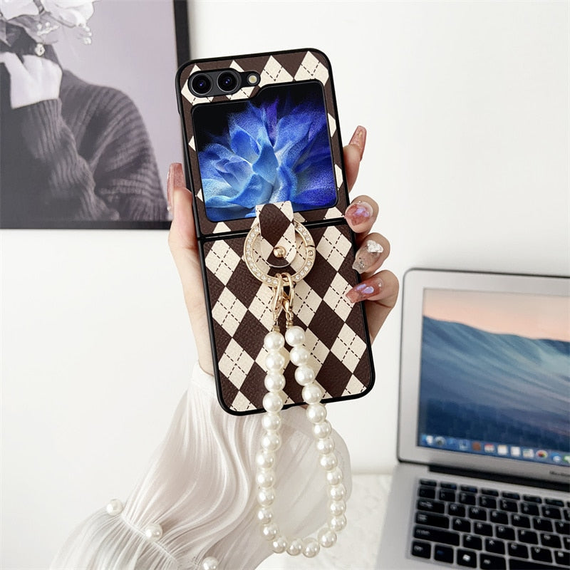 Luxury Cute Ring Phone Case For Samsung Galaxy Z Flip 5