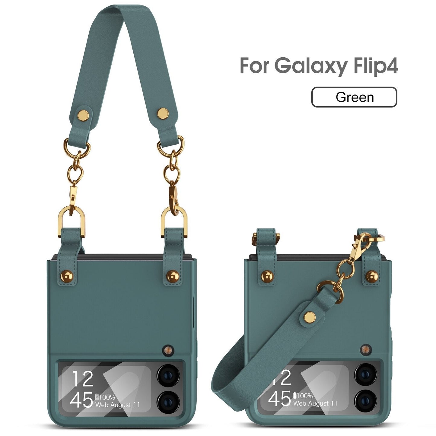 Luxury Case With Strap For Samsung Galaxy Z Flip 4 - Galaxy Z Flip 4 Case