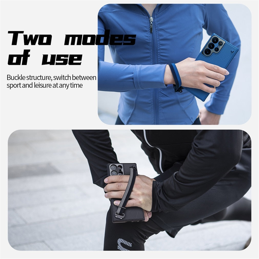 Anti-falling Wrist Strap Case For Samsung Galaxy S23 Series - Caubade