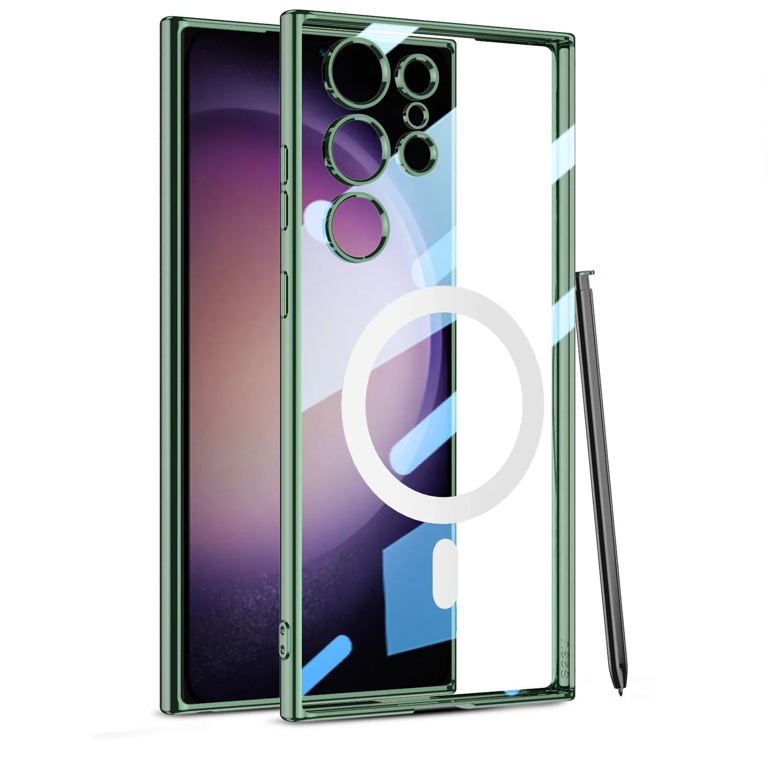 Transparent Magnetic Wireless Charging Case For Samsung Galaxy 24 Series - S Ultra Case