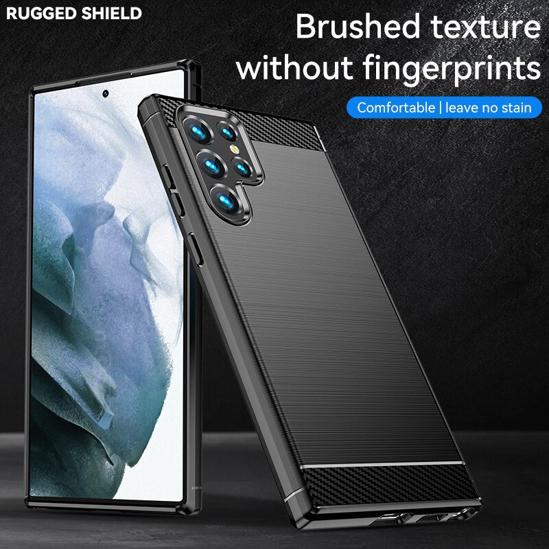 Carbon Fiber Soft Case For Samsung Galaxy S23 Series - Caubade