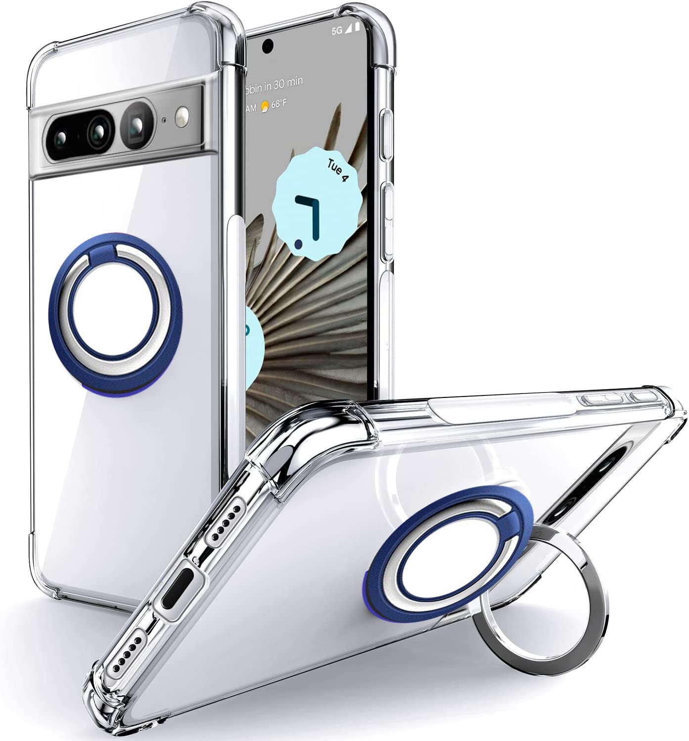 Ring Holder Shockproof Phone Case For Google Pixel 7 Pro - The Pixel Store